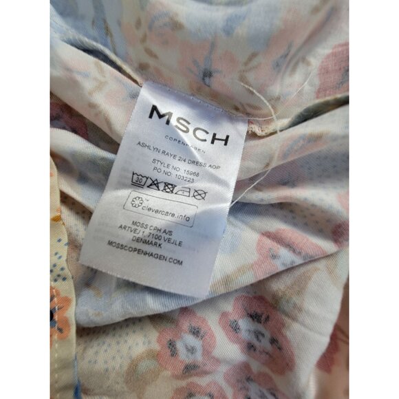 MSCH Copenhagen Ashlyn Raye 2/4 Dress AOP Small Multicolor 3/4 Sleeve Casual - Picture 5 of 10
